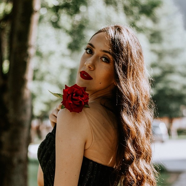 Girl with a rose.